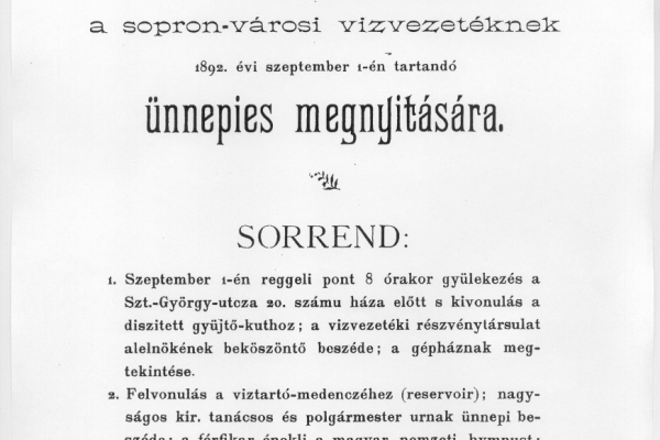 Meghívó megnyitóra 1892.