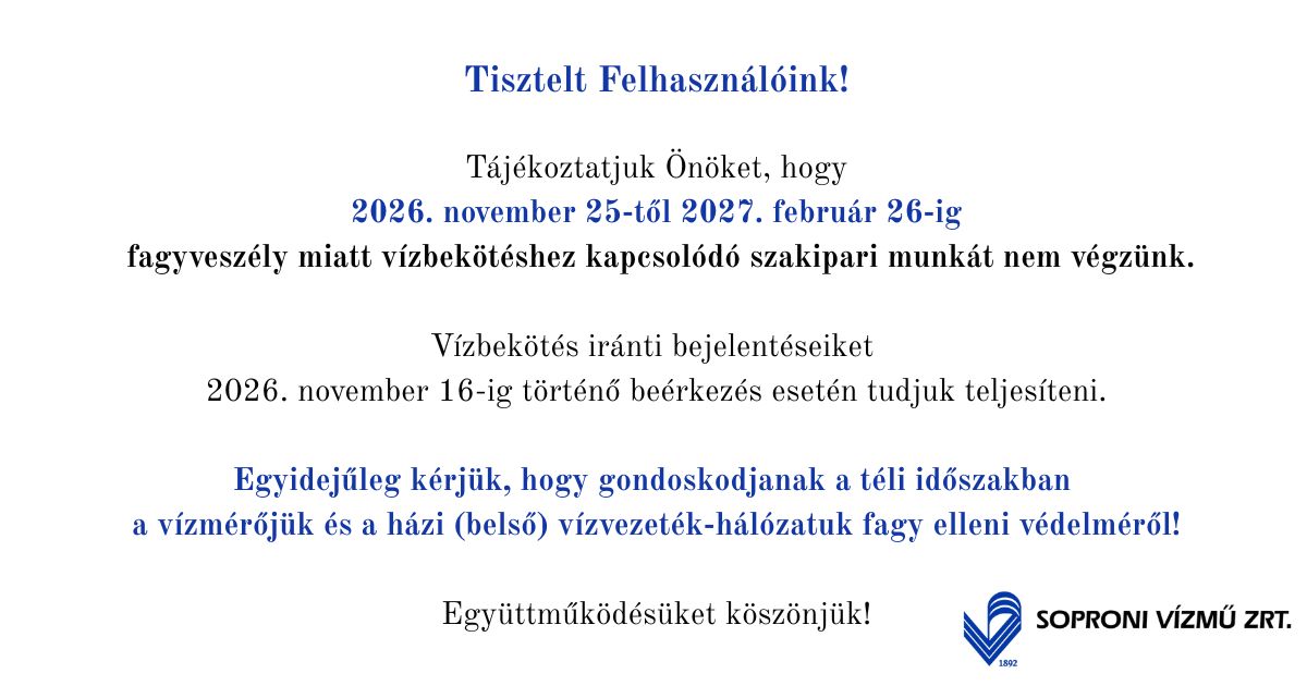 Vízbekötések - cikk fotója